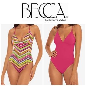 NEW BECCA Farah Abigail Reversible One-Piece Swimsuit